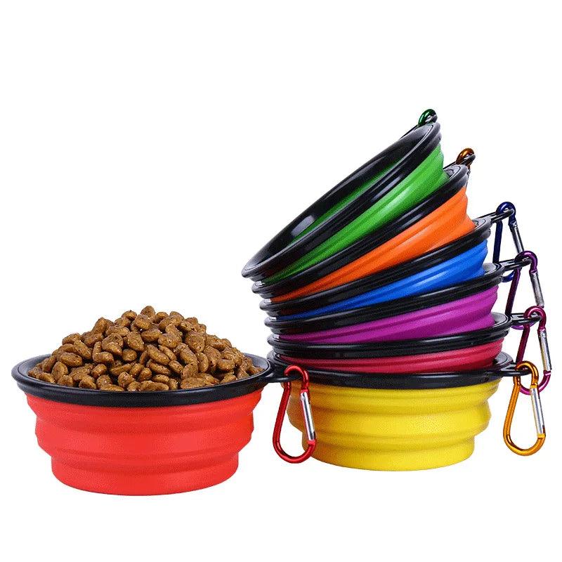 Foldable Silicone Pet Bowl – Portable Travel Feeder
