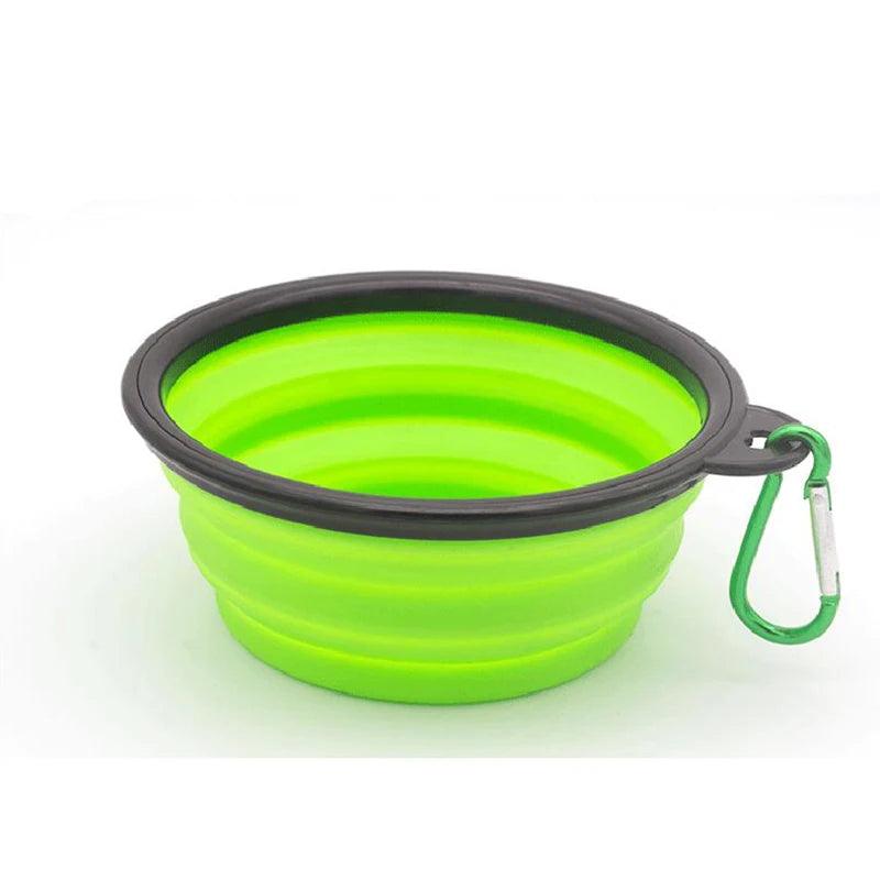 Foldable Silicone Pet Bowl – Portable Travel Feeder