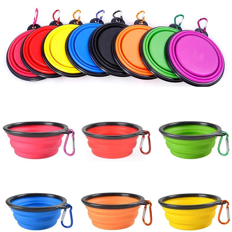 Foldable Silicone Pet Bowl – Portable Travel Feeder