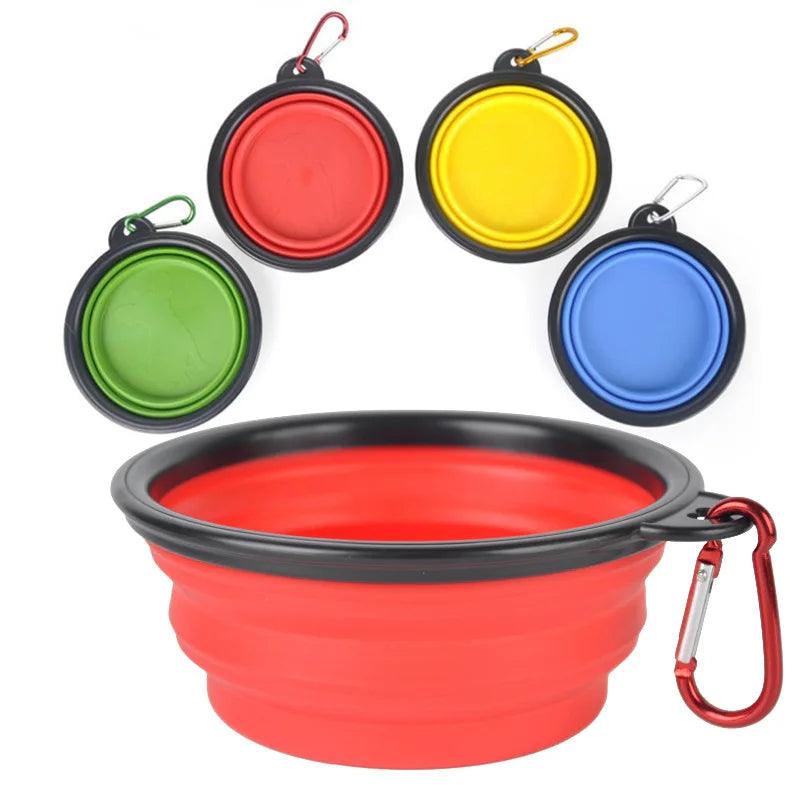 Foldable Silicone Pet Bowl – Portable Travel Feeder