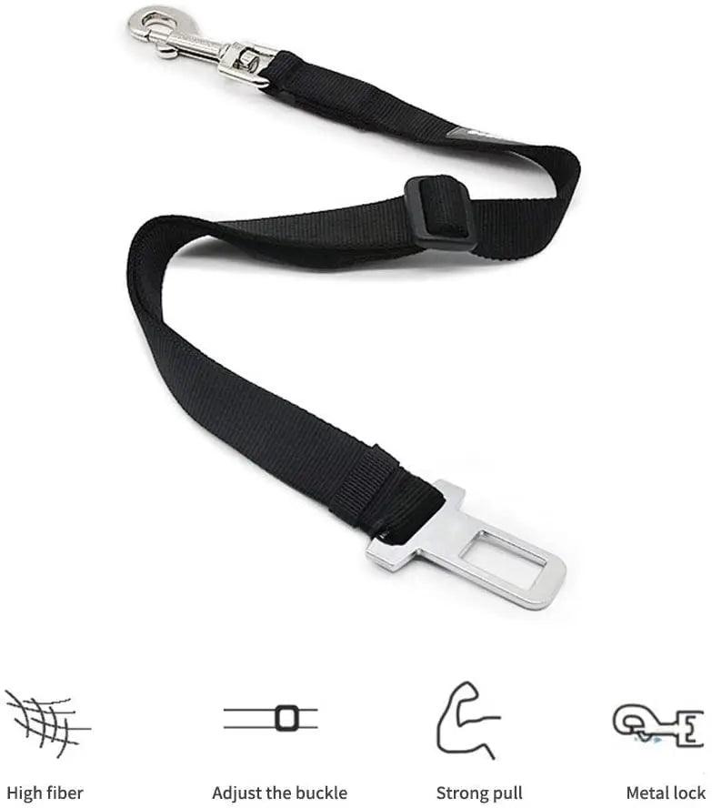 Adjustable Pet Car Seat Belt – Safety Harness Clip