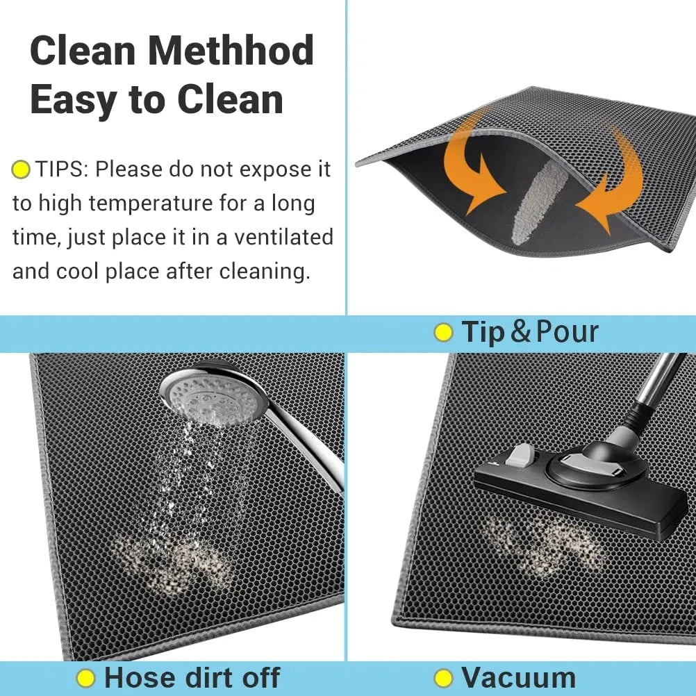 Waterproof Double-Layer Cat Litter Mat – Non-Slip & Easy to Clean