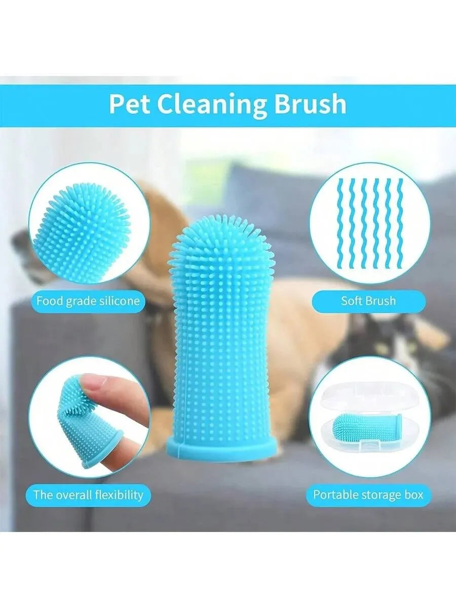 Pet Finger Toothbrush – Oral Cleaning for Cats & Dogs