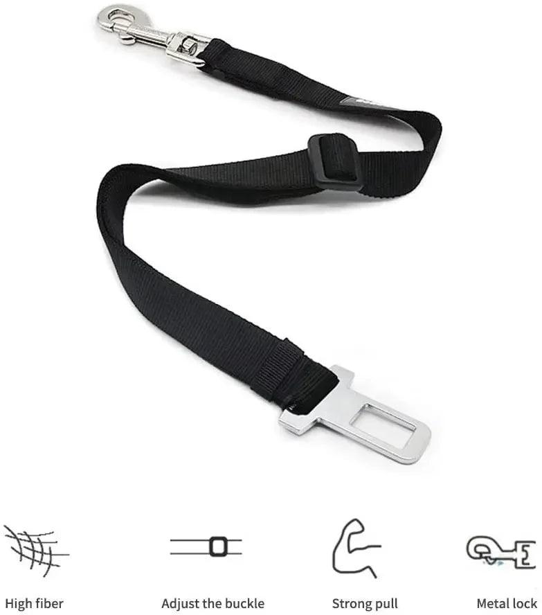 Adjustable Pet Car Seat Belt – Safety Harness Clip