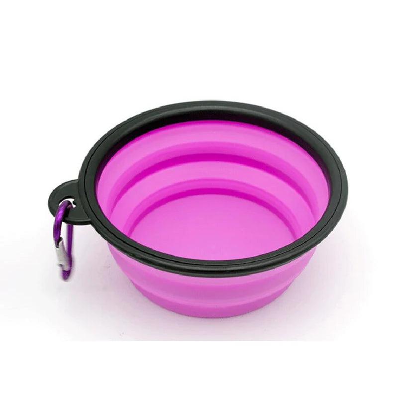 Foldable Silicone Pet Bowl – Portable Travel Feeder