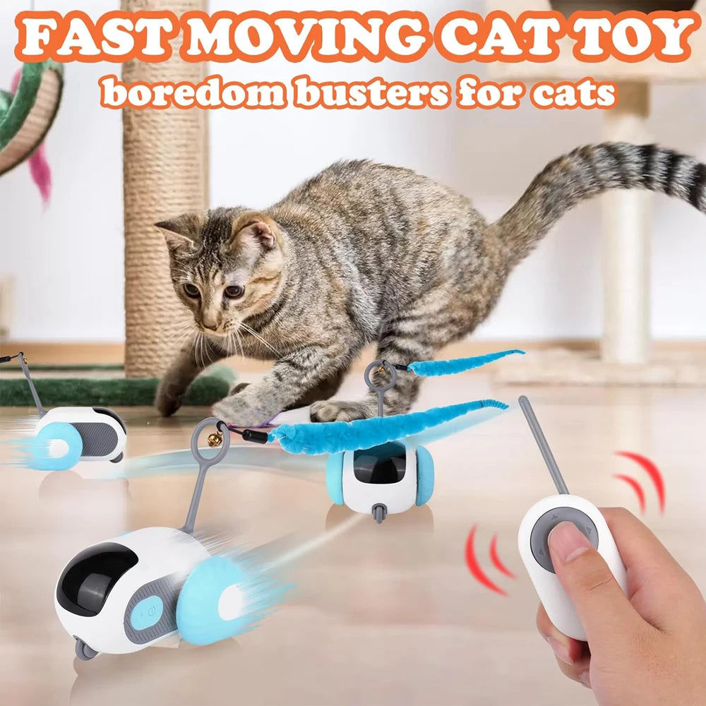 Smart Remote-Controlled Cat Toy Car – Interactive Play for Cats & Dogs