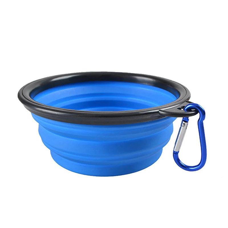 Foldable Silicone Pet Bowl – Portable Travel Feeder