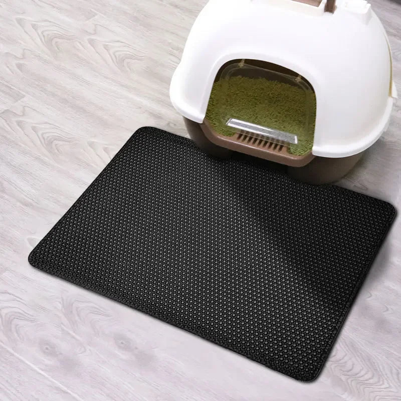 Waterproof Double-Layer Cat Litter Mat – Non-Slip & Easy to Clean