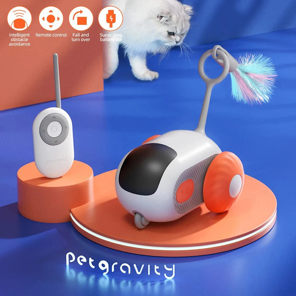 Smart Remote-Controlled Cat Toy Car – Interactive Play for Cats & Dogs