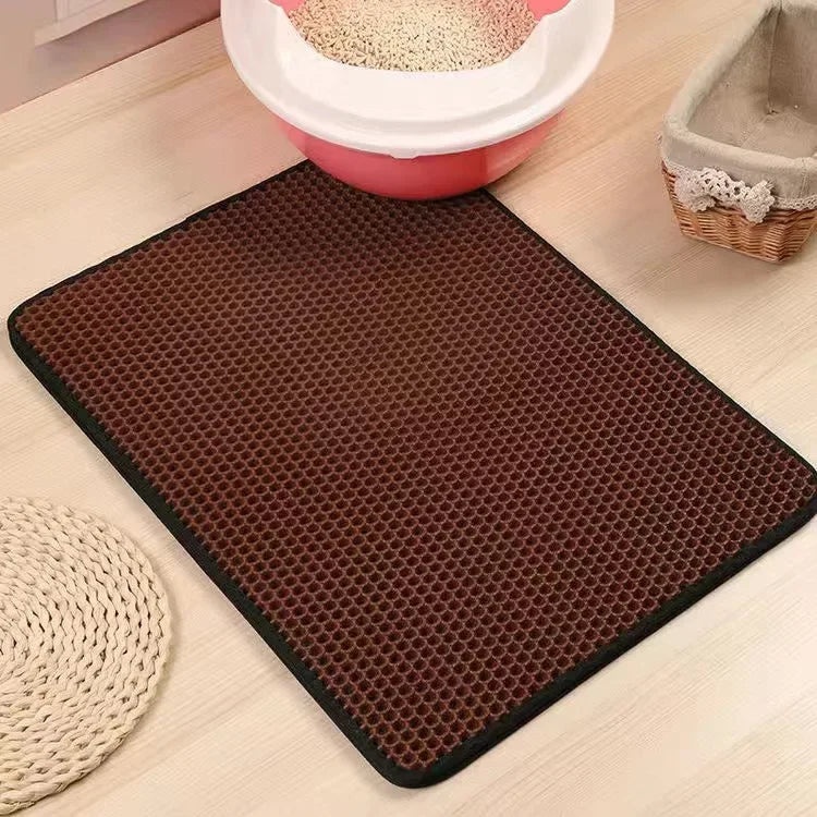 Waterproof Double-Layer Cat Litter Mat – Non-Slip & Easy to Clean