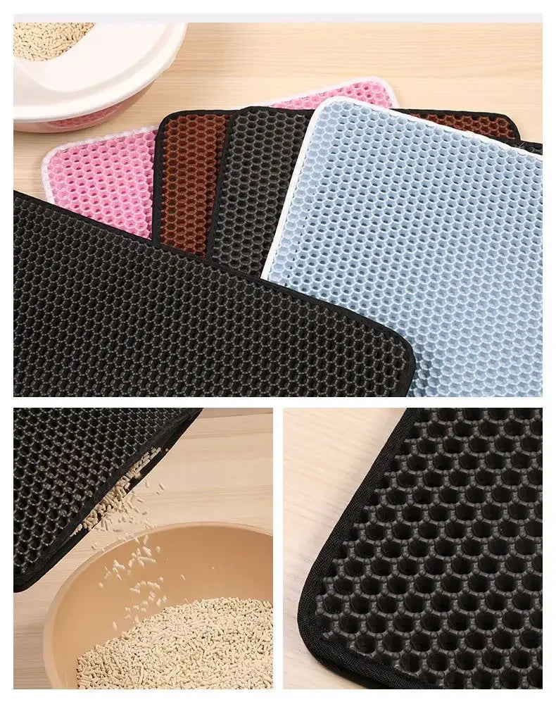 Waterproof Double-Layer Cat Litter Mat – Non-Slip & Easy to Clean