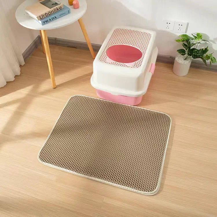 Waterproof Double-Layer Cat Litter Mat – Non-Slip & Easy to Clean