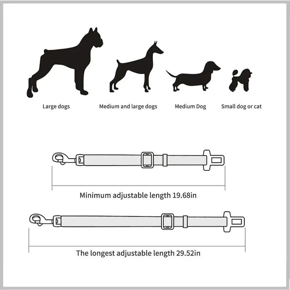 Adjustable Pet Car Seat Belt – Safety Harness Clip