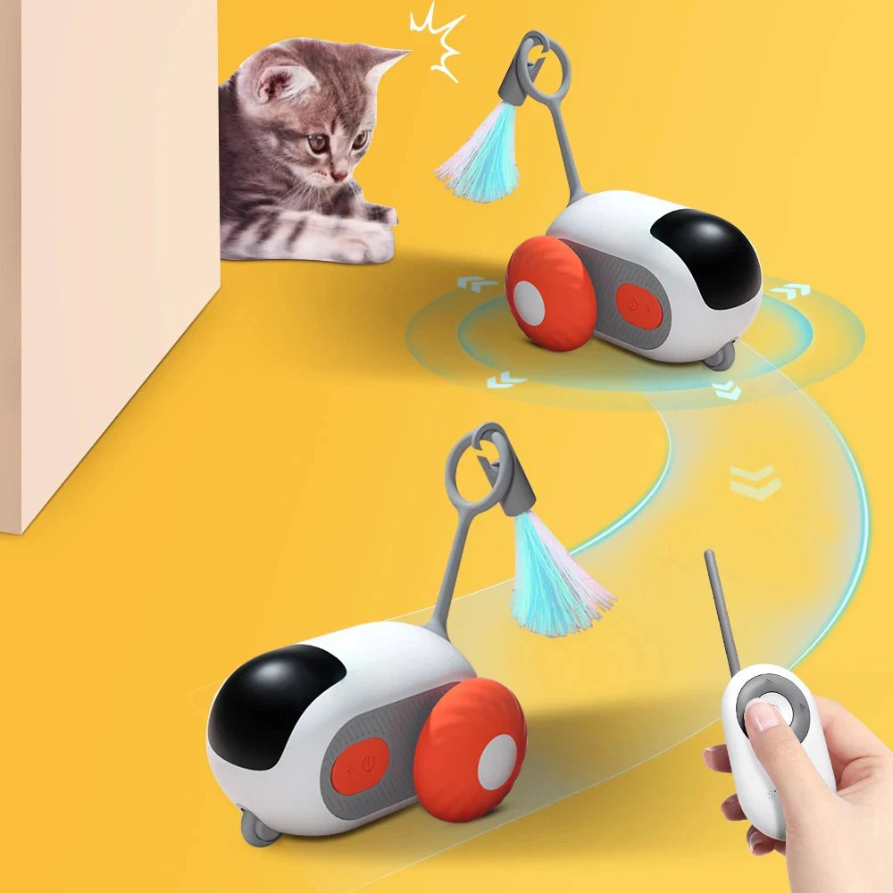Smart Remote-Controlled Cat Toy Car – Interactive Play for Cats & Dogs