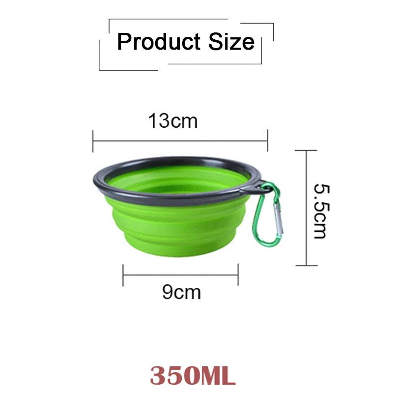 Foldable Silicone Pet Bowl – Portable Travel Feeder