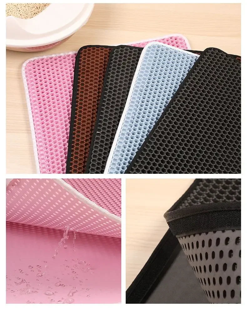 Waterproof Double-Layer Cat Litter Mat – Non-Slip & Easy to Clean