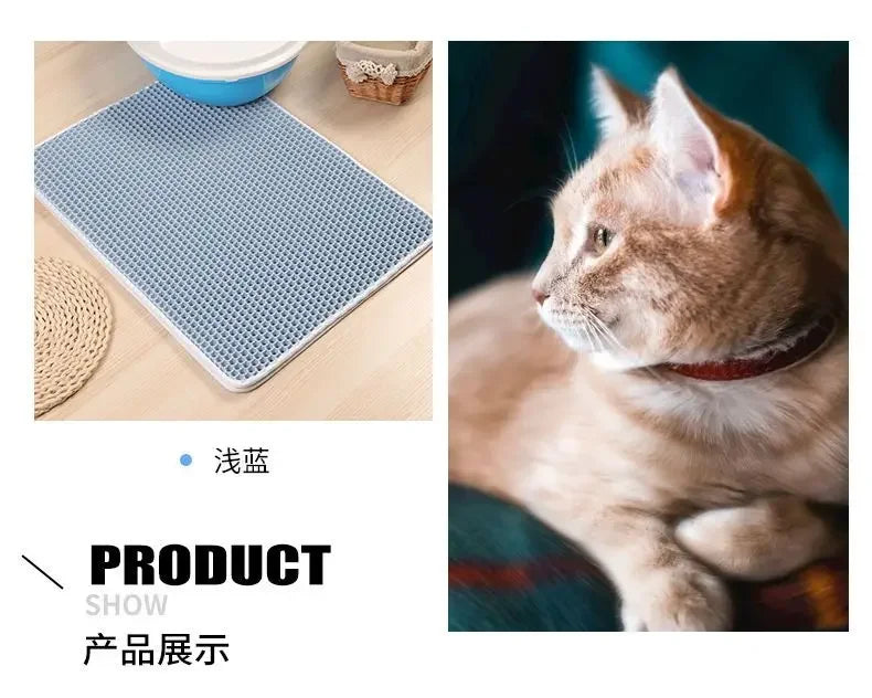 Waterproof Double-Layer Cat Litter Mat – Non-Slip & Easy to Clean