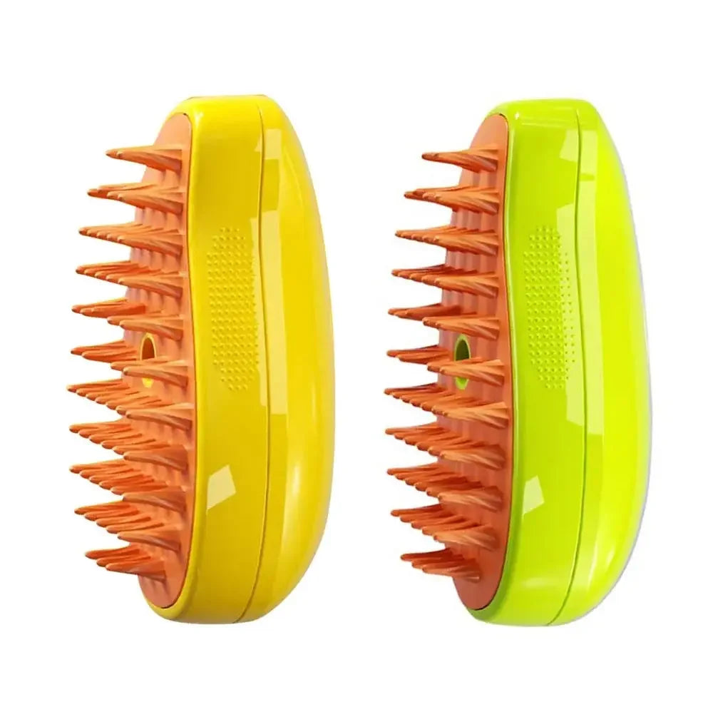 Electric Steamy Pet Brush – 3-in-1 Grooming Tool For Cat and Dog