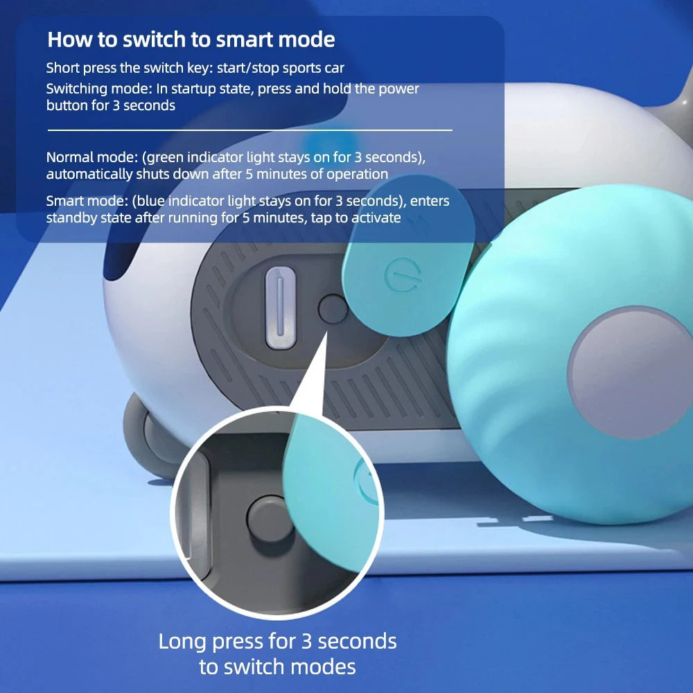 Smart Remote-Controlled Cat Toy Car – Interactive Play for Cats & Dogs