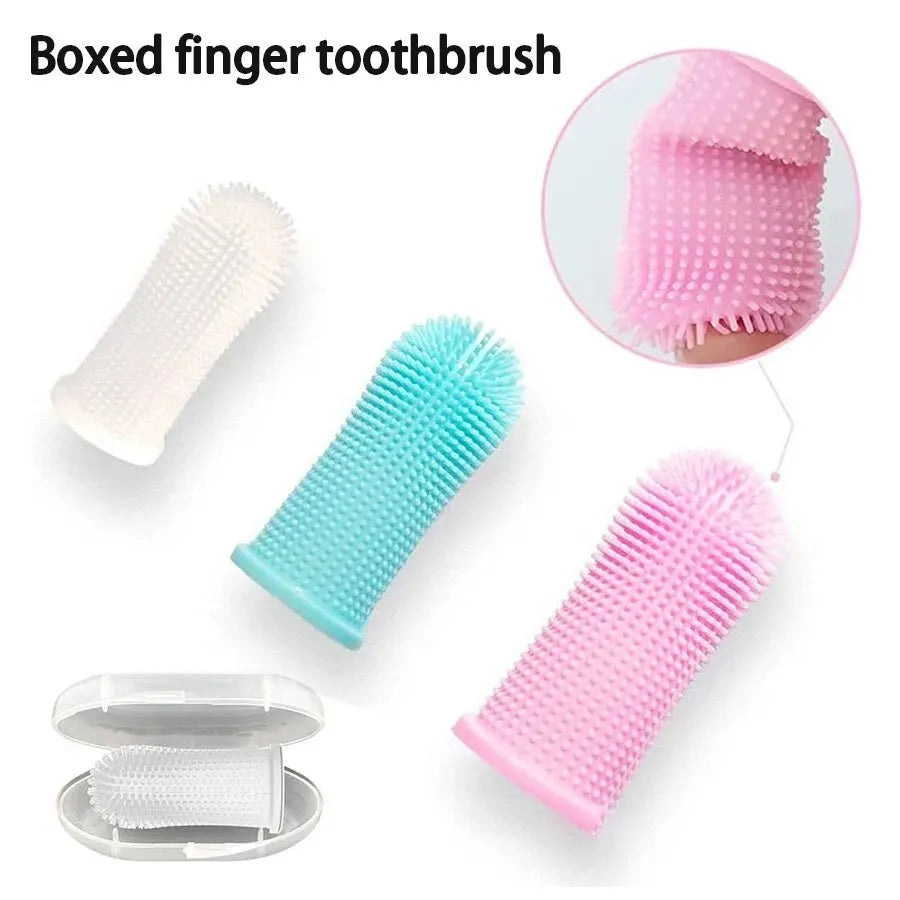Pet Finger Toothbrush – Oral Cleaning for Cats & Dogs