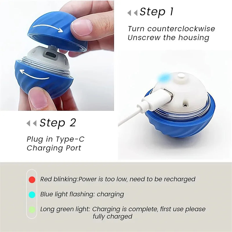 Smart Interactive Dog Toy Ball – USB Rechargeable & Automatic Moving