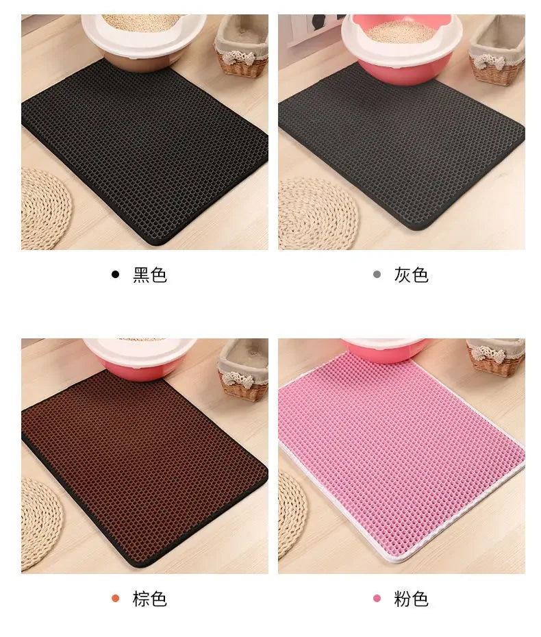 Waterproof Double-Layer Cat Litter Mat – Non-Slip & Easy to Clean